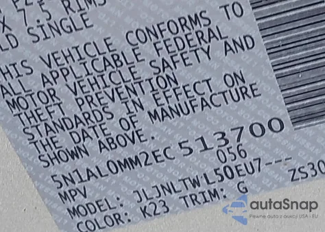 2014 Infiniti Qx60 z USA, uszkodzony, nr VIN 5N1AL0MM2EC513700